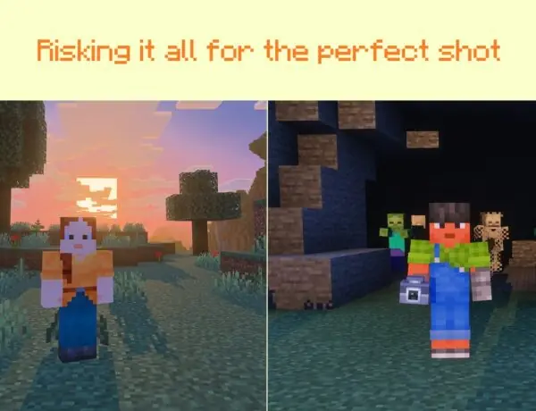 Minecraft's Vibrant Memories Camera Add-On Sparks Mixed Reactions Among Players