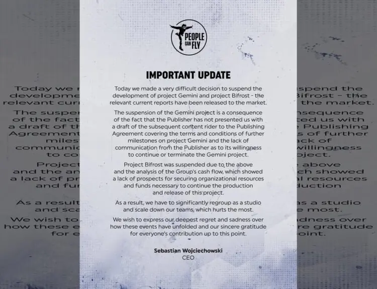 People Can Fly Cancels Two Major Projects, Gamers Speculate on Outriders 2 Fate