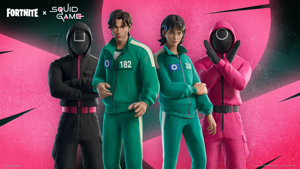 Squid Game Skins Hit Fortnite Tonight and Players Are Losing It