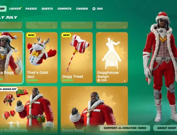 Fortnite's Santa Dogg Skin Hits the Shop for the First Time—But Not Everyone's Happy