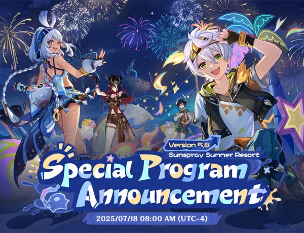 Genshin Impact Version 5.8 Special Program Announced - New Content, Redemption Codes, and More