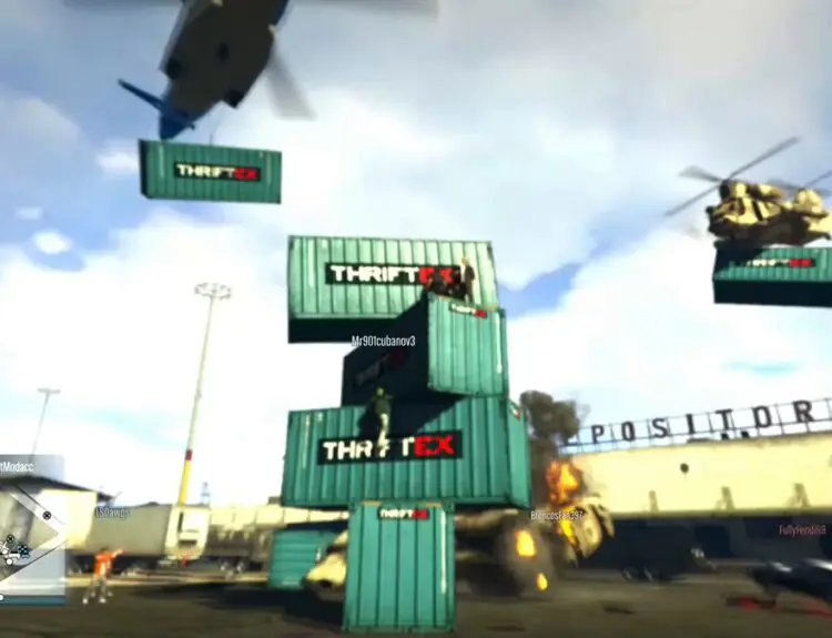 GTA Online players build insane shipping container tower in chaotic stunt