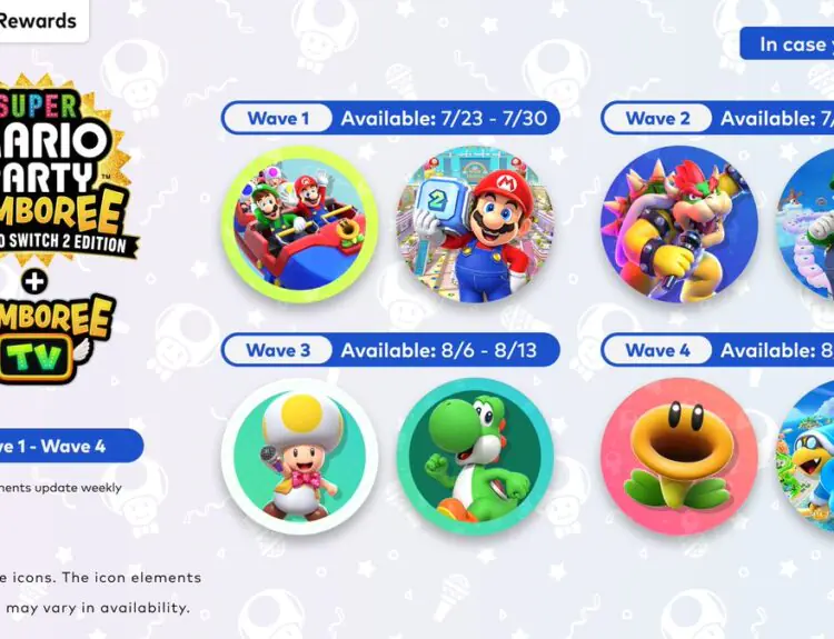 Nintendo drops Super Mario Party Jamboree icons for Switch and Switch 2 players