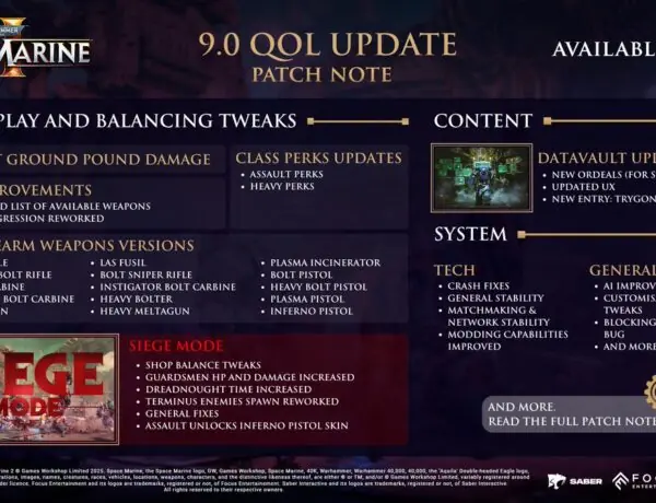 Space Marine 2 Patch 9.0 Drops With Major PvE and PvP Fixes