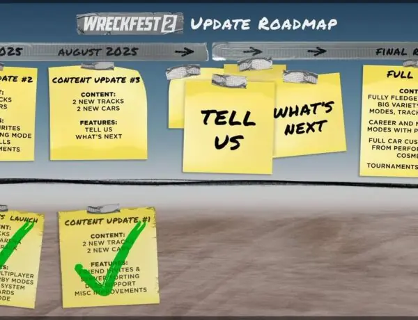 Wreckfest 2 Update Roadmap Reveals New Tracks and Cars Coming This August