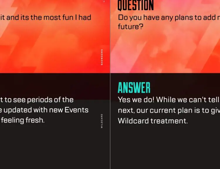Apex Legends AMA Recap: Wildcard Stays, Players Demand Fixes