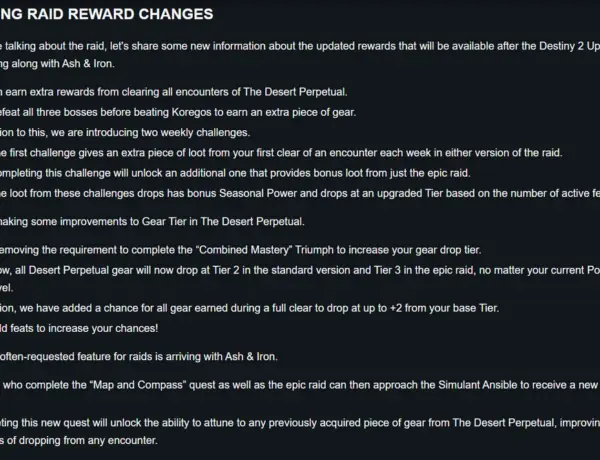 Bungie Teases Major Destiny 2 Raid Reward Changes In Upcoming TWID