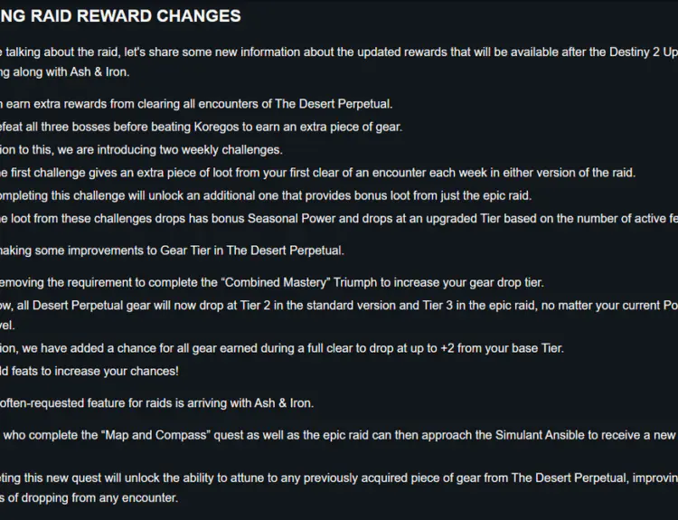 Bungie Teases Major Destiny 2 Raid Reward Changes In Upcoming TWID