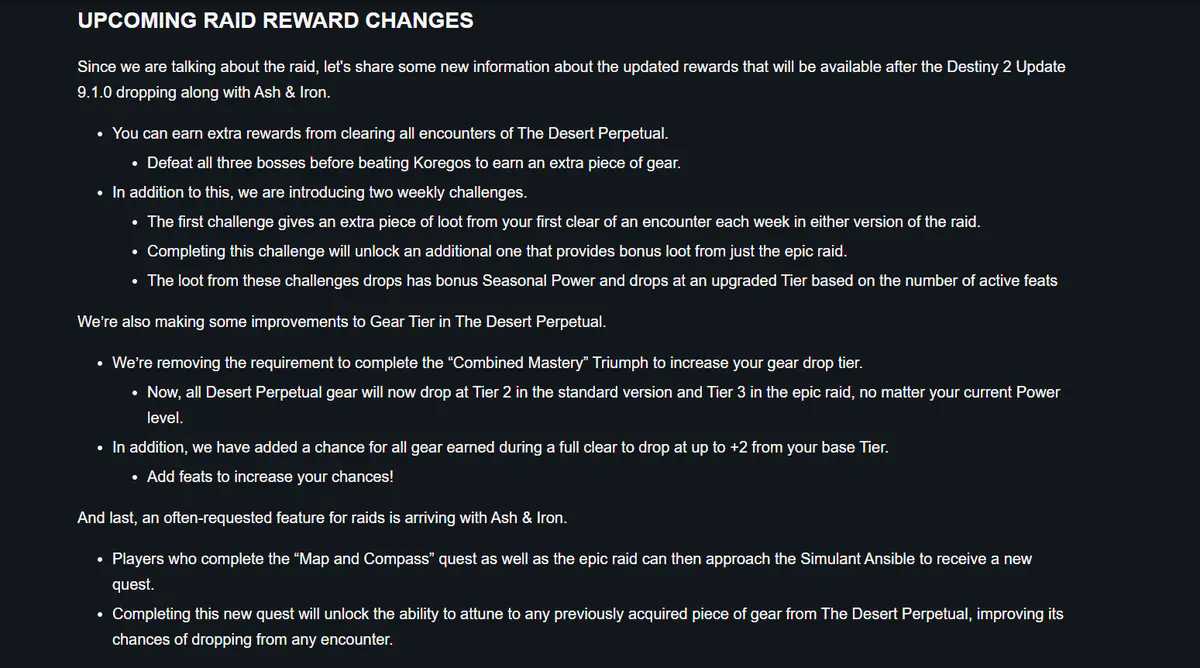 Bungie Teases Major Destiny 2 Raid Reward Changes In Upcoming TWID