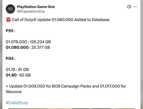Call of Duty App Update Slashes PS5 and PS4 File Size By Over 100GB