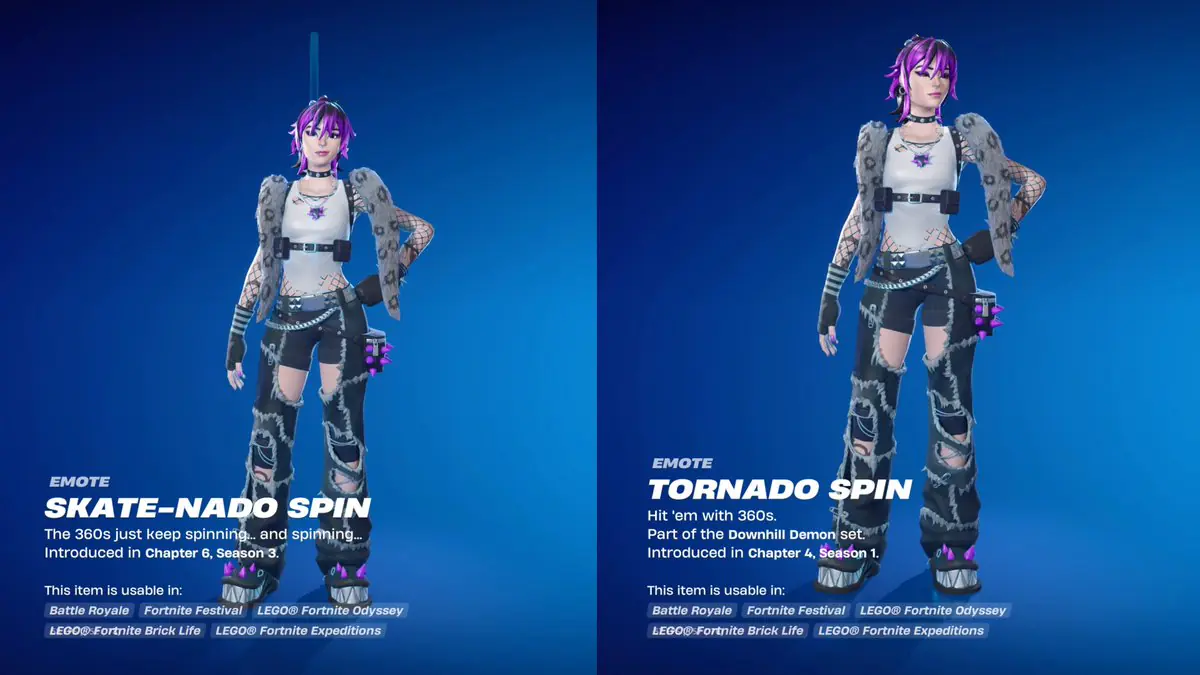 Fortnite refunds V-Bucks for Skate-nado and Tornado Spin Emote mix-up