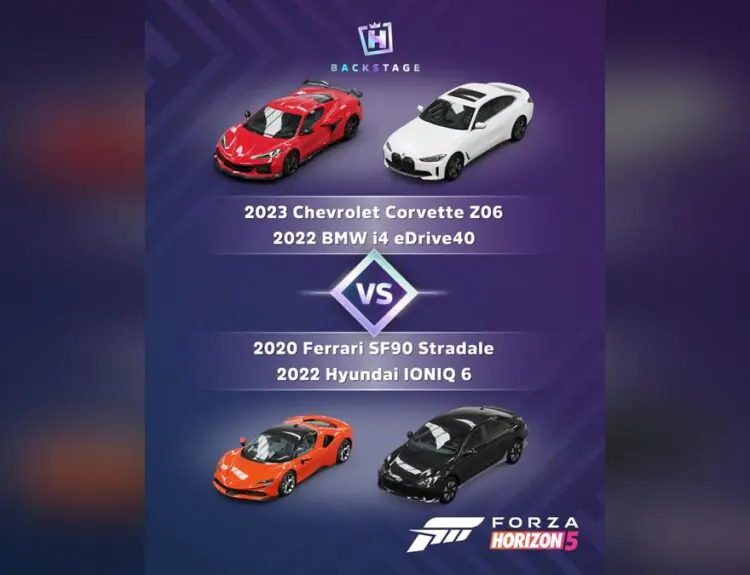 Forza Horizon's Latest Backstage Vote Pits Electric BMW Against Supercar Legends