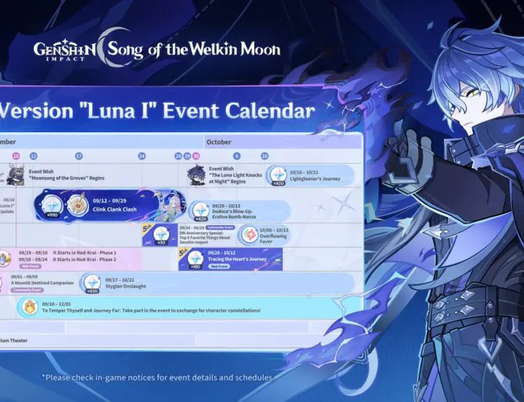 Genshin Impact's Luna I Events Calendar Is Live And Players Are Loving It