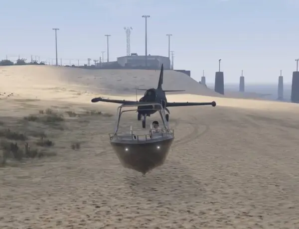 GTA Online Player Parks Boat On Top Of Maze Bank Tower In Wild Stunt