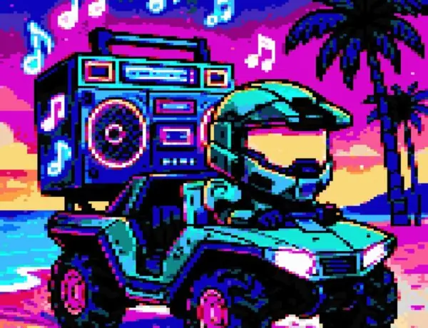 Halo Drops Retro 8-Bit Playlist But Fans Spot AI Art Drama