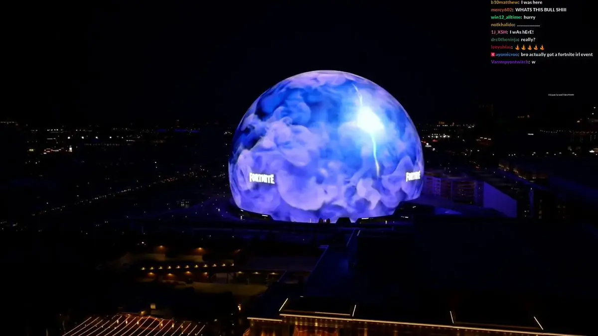 Kai Cenat's Fortnite Icon Skin Takes Over Las Vegas Sphere in Wild Reveal