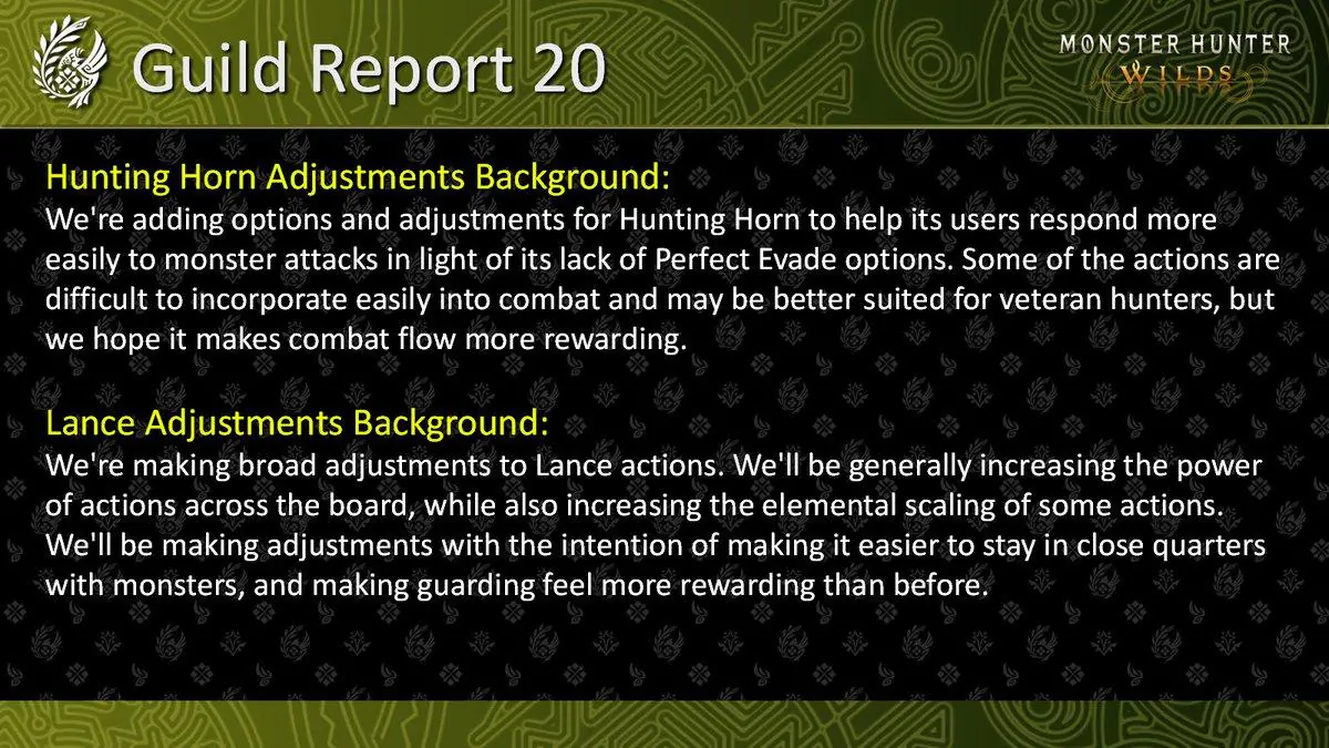 Monster Hunter's Hunting Horn and Lance Get Major Buffs in New Update