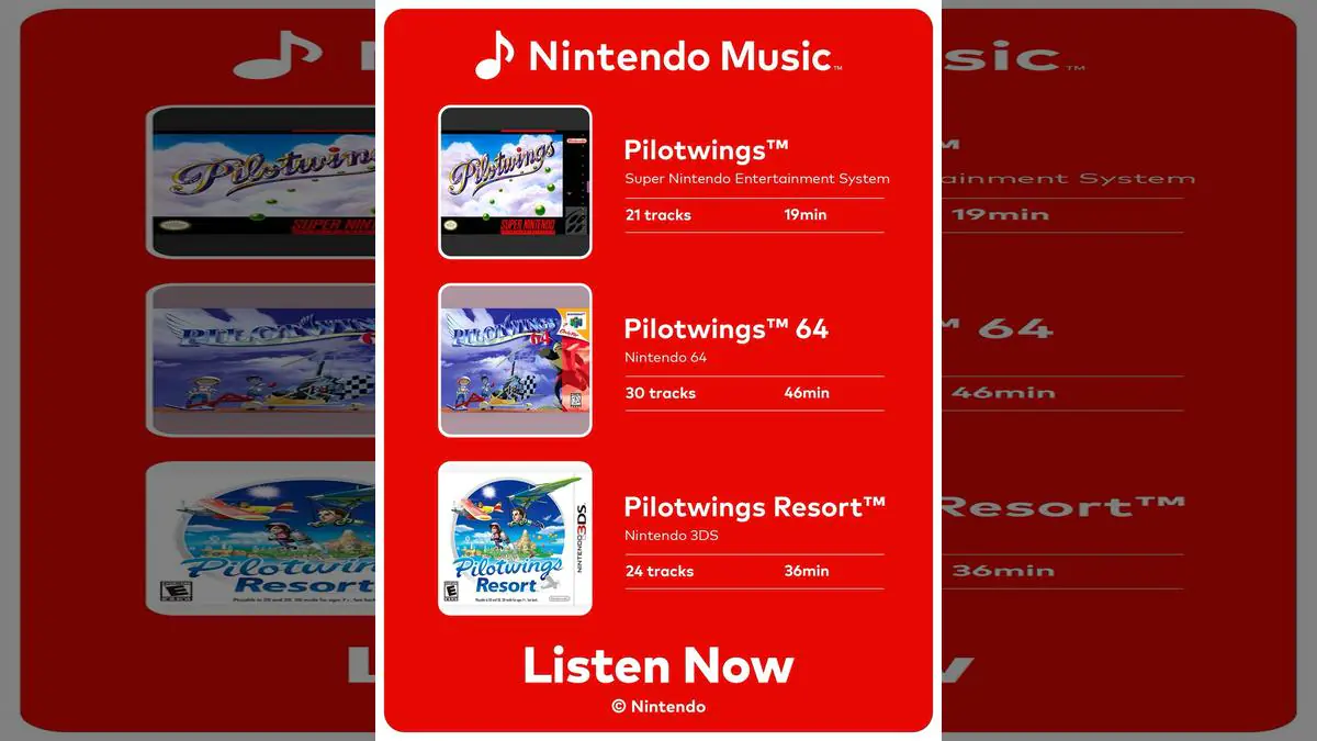 Nintendo Drops Pilotwings Soundtracks on Nintendo Music App and Gamers Are Hyped