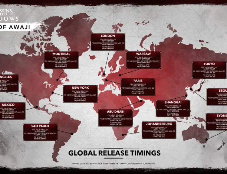 Assassin's Creed Shadows Claws of Awaji DLC Drops In 3 Days With Global Timings