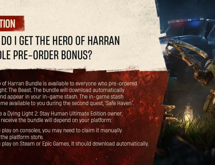 Dying Light 2 Pre-Order Chaos: Gamers Can't Claim Rewards on PS5 and Xbox