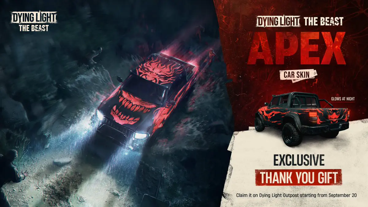 Dying Light The Beast Hits 1 Million Pre-Orders, Free Glow-In-The-Dark Car Skin For Everyone