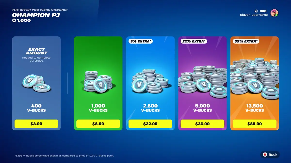 Fortnite Finally Adds Exact V-Bucks Purchases After Years of Player Requests