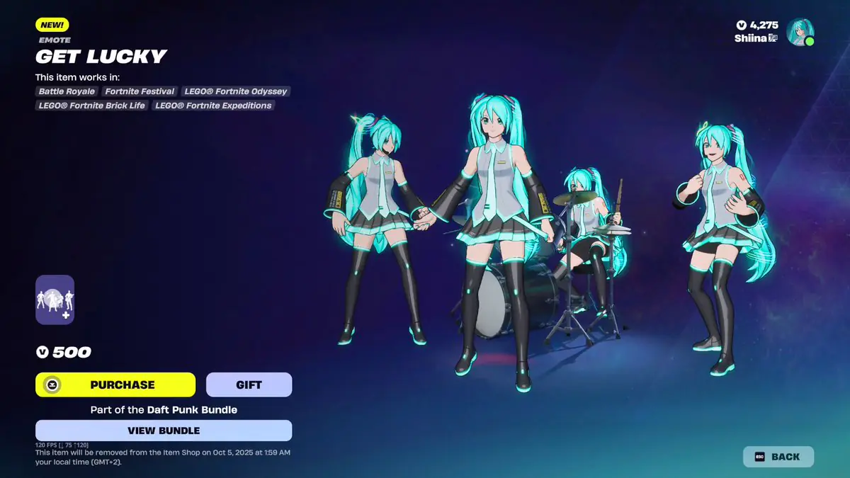 Fortnite's New Daft Punk Get Lucky Emote Has Players Feeling The Vibes