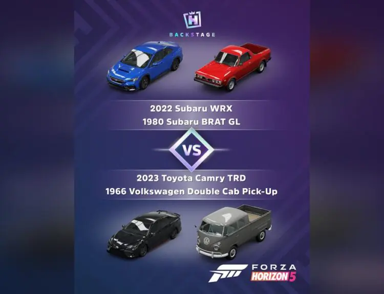 Forza Horizon's Latest Backstage Vote Pits Sedans Against Pickups In Wild Community Showdown