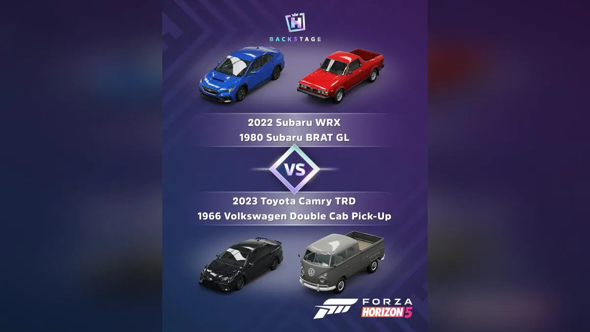 Forza Horizon's Latest Backstage Vote Pits Sedans Against Pickups In Wild Community Showdown