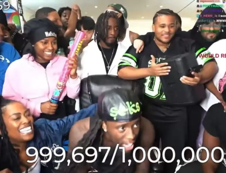 Kai Cenat Makes Twitch History With 1 Million Subscriber Milestone