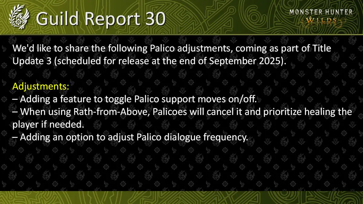 Monster Hunter Wilds Finally Lets You Shut Your Palico Up In New Update