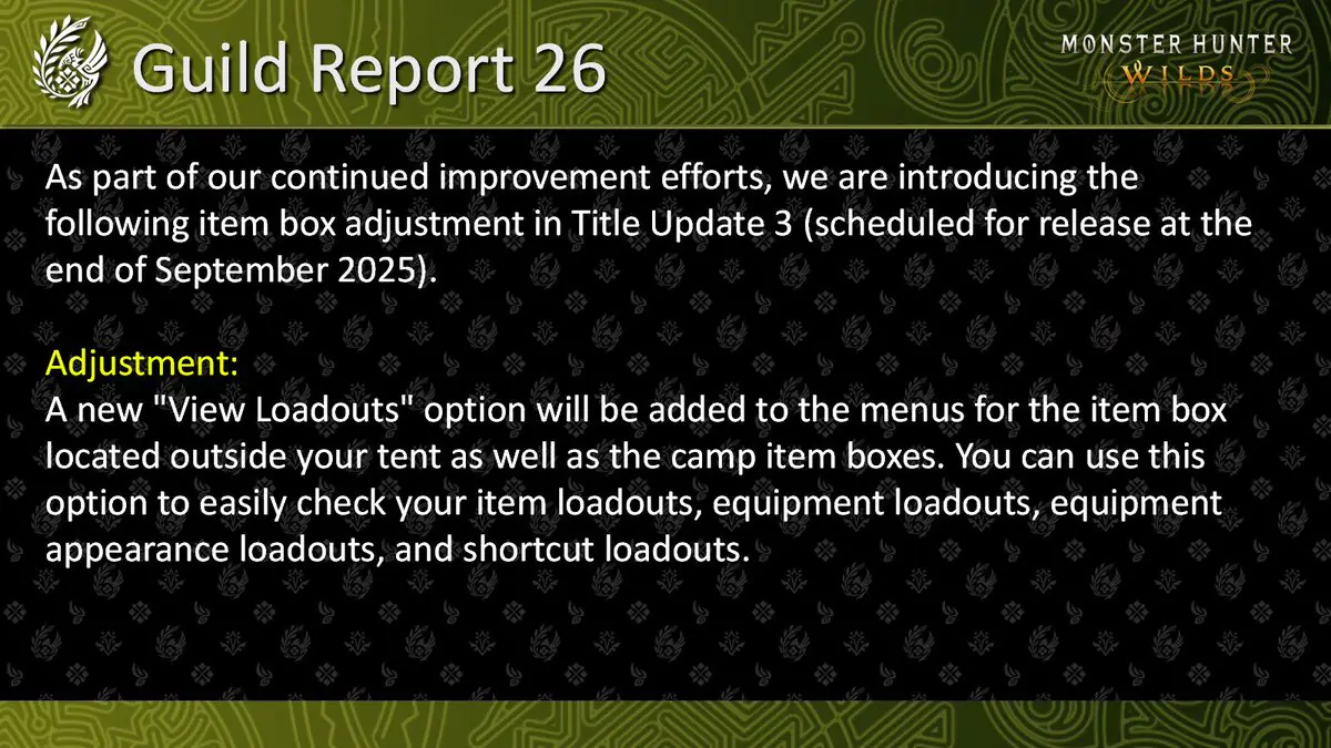 Monster Hunter Wilds Is Finally Fixing Its Most Annoying Menu Problem