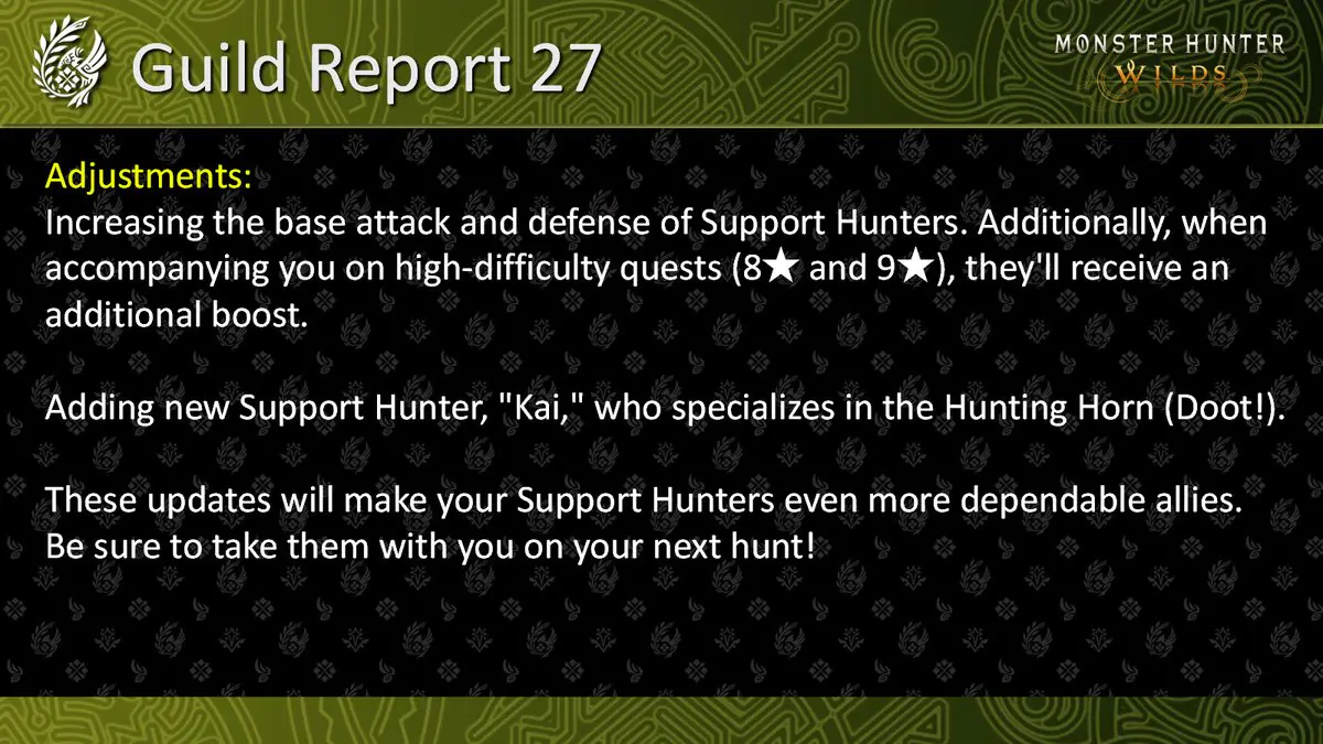 Monster Hunter Wilds Support Hunters Get Major Buffs and New Hunting Horn Buddy