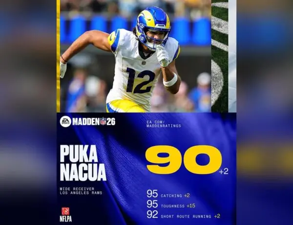 Puka Nacua Finally Hits 90 OVR in Madden 26 After Rams Fans Demand Justice