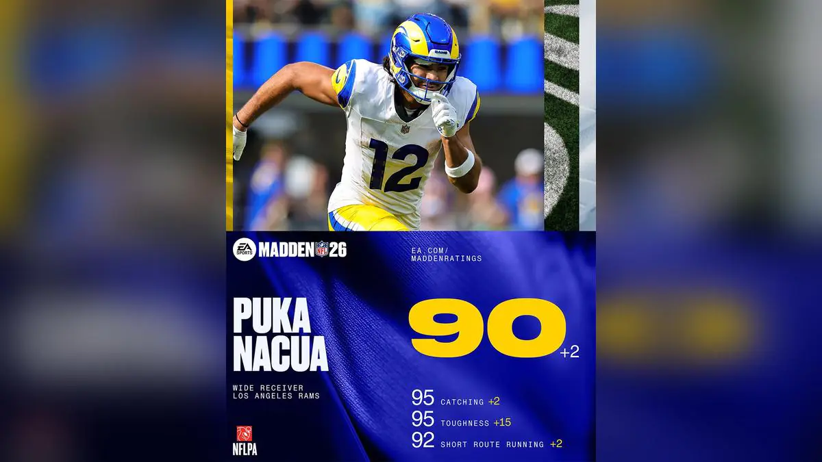 Puka Nacua Finally Hits 90 OVR in Madden 26 After Rams Fans Demand Justice