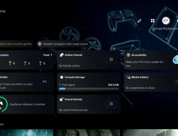 Sony Finally Lets PS5 Players Customize Welcome Hub Backgrounds But Gamers Want More