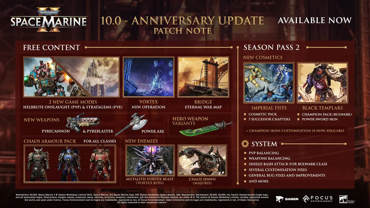 Space Marine 2 Season Pass II Drops With Black Templars And Major Xbox Issues