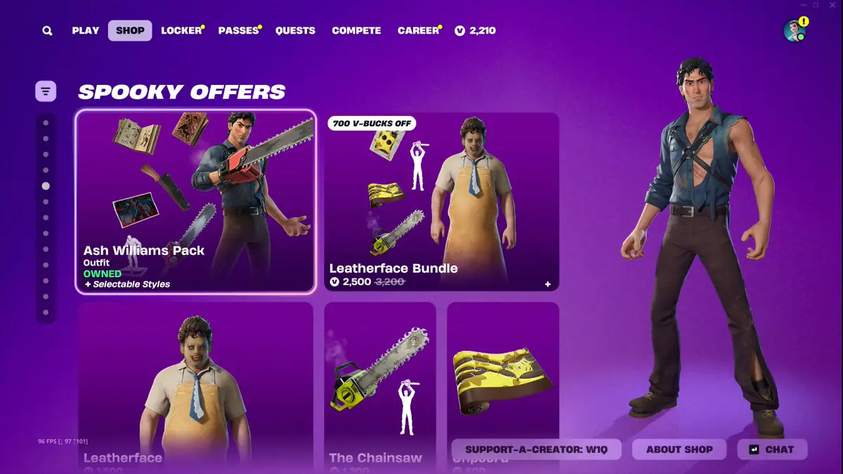 Ash Williams Finally Returns to Fortnite After 723 Day Wait