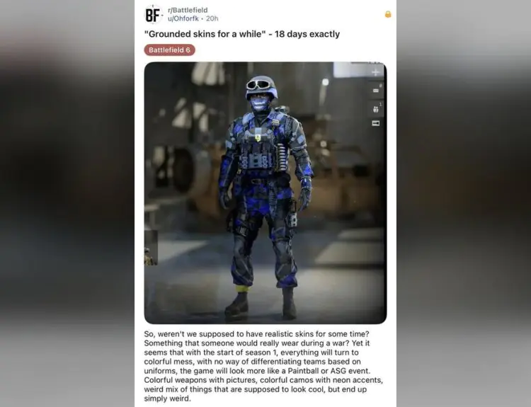Battlefield 6 Players Are Furious Over Season 1's 'Unrealistic' Skins