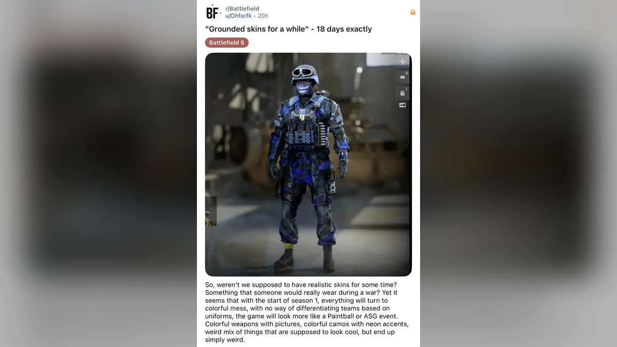 Battlefield 6 Players Are Furious Over Season 1's 'Unrealistic' Skins
