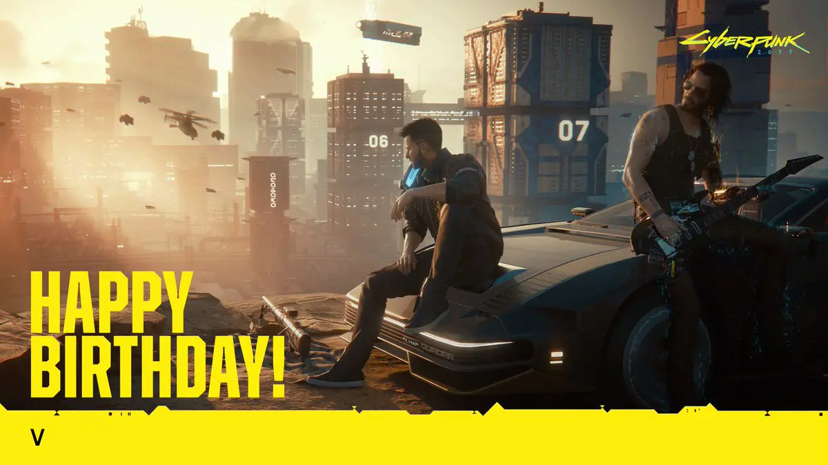 Cyberpunk 2077's V Gets Birthday Love From CD Projekt Red