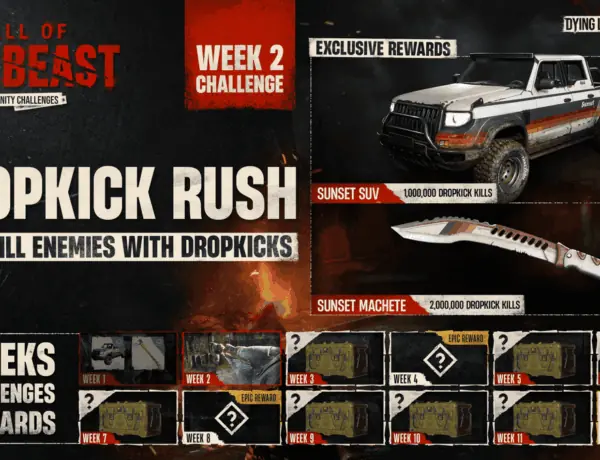 Dying Light's New Dropkick Challenge Brings Sunset SUV Skin and Machete
