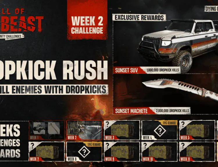 Dying Light's New Dropkick Challenge Brings Sunset SUV Skin and Machete