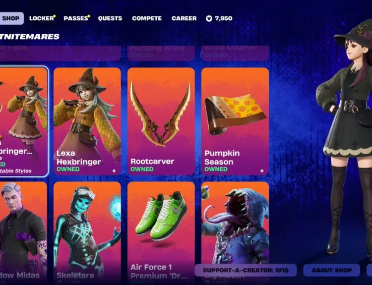 Fortnite's Lexa Hexbringer Returns After 140 Days in Epic Item Shop Shakeup