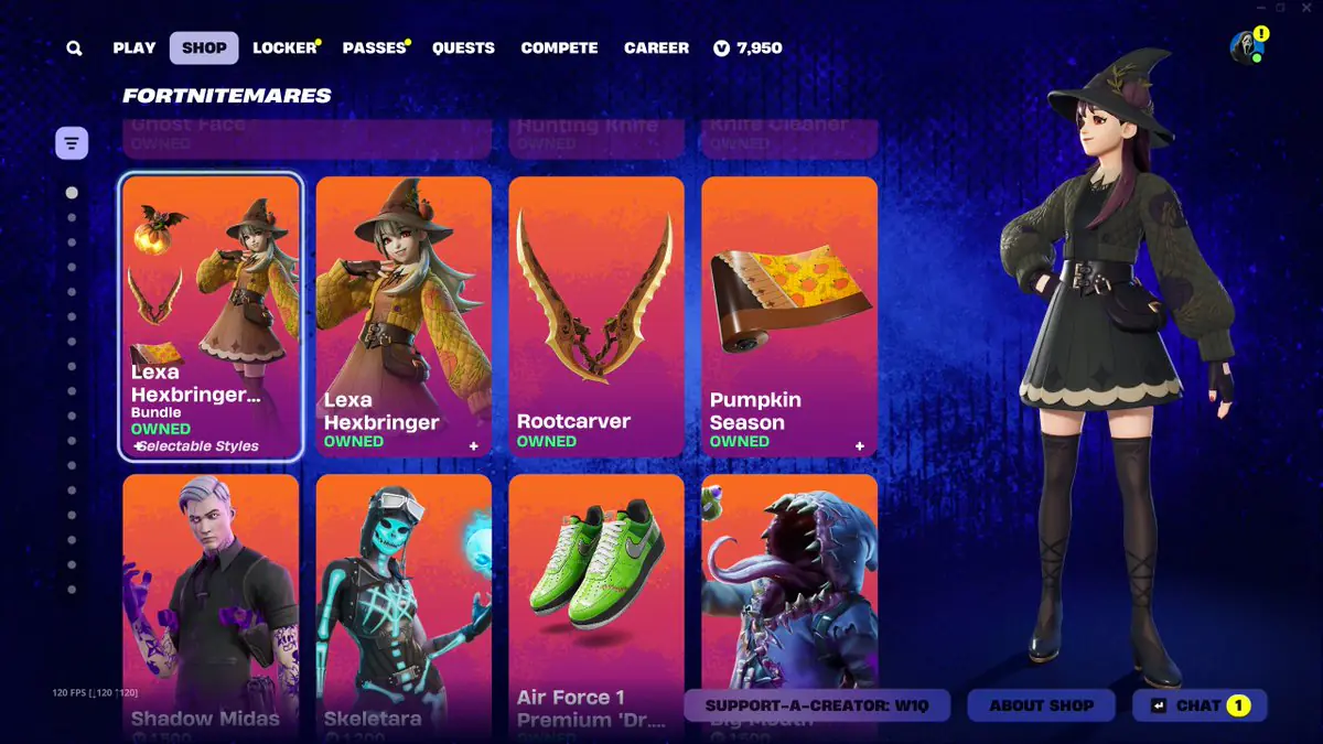 Fortnite's Lexa Hexbringer Returns After 140 Days in Epic Item Shop Shakeup