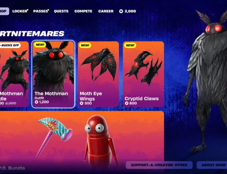 Fortnite's Mothman Skin Finally Arrives With Mixed Reactions