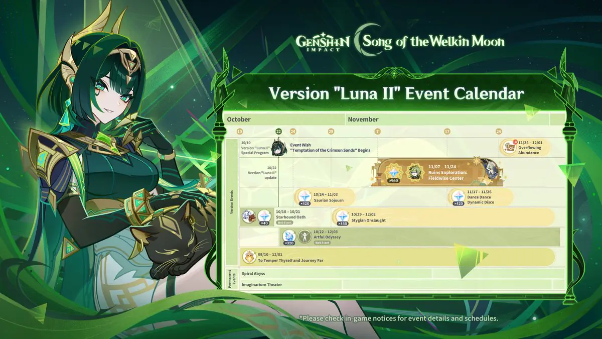 Genshin Impact Luna II Events Calendar Drops With Major Player Reactions