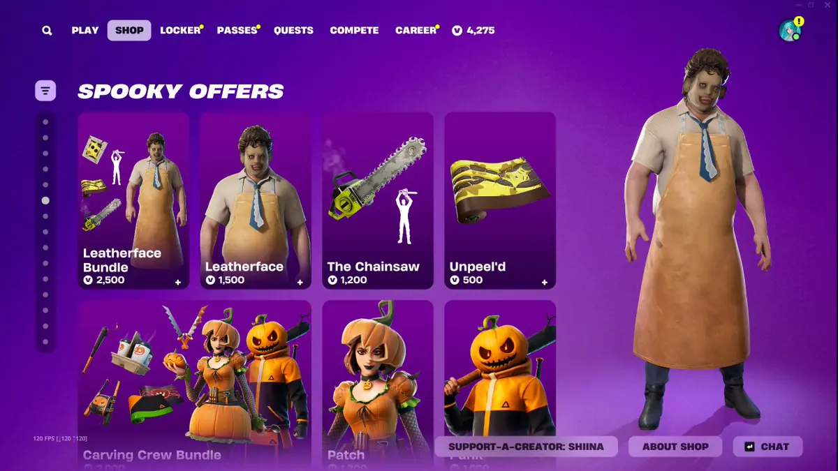 Leatherface Returns to Fortnite With Free Item Offer