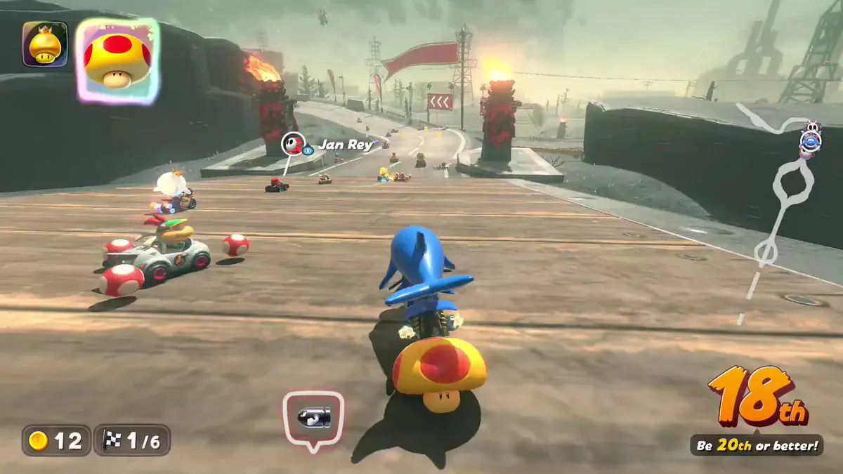 Mario Kart Player's Wild 30 Second Rollercoaster Ride From Last to First to Last