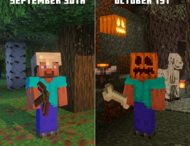 Minecraft's Pumpkin Head Menace Takes Over October Spooky Season